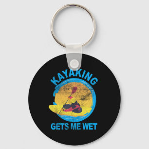 Kayaking Gets Me Wet Halloween Fun  Key Ring