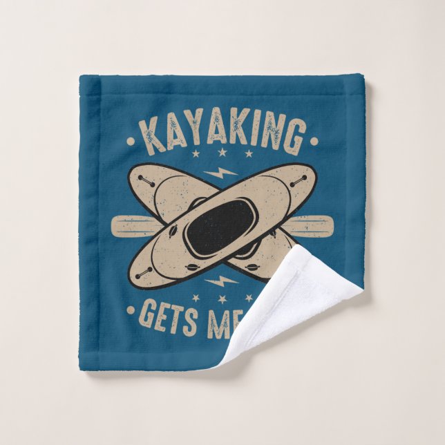Kayaking Gets Me Wet Wash Cloth (Wash Cloth)