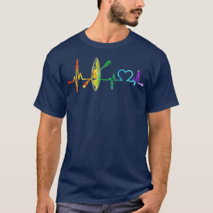 Kayaking Gift My Heartbeat Is A Kayak Vintage Colo T-Shirt
