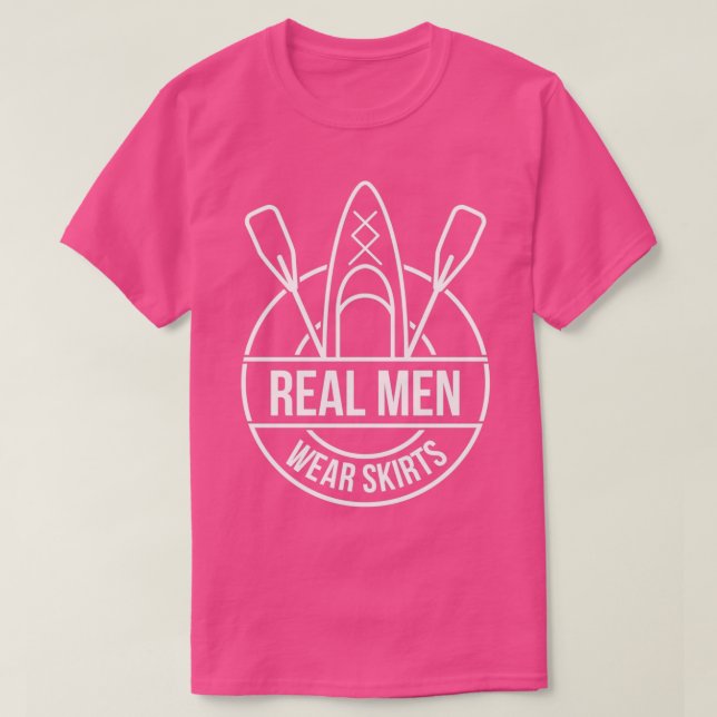 Kayaking Gift Product Outdoors Kayak Real Men Wear T-Shirt (Design Front)