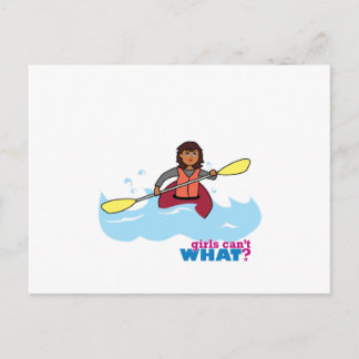 Kayaking Girl Postcard