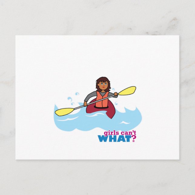 Kayaking Girl Postcard (Front)