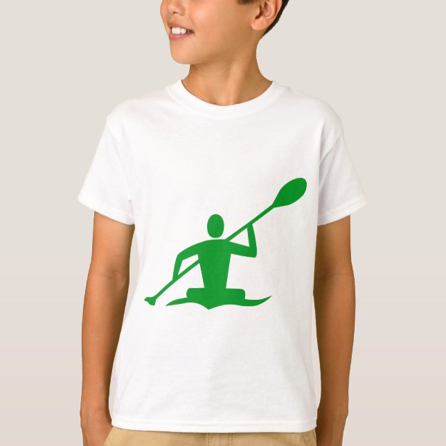 Kayaking - Grass Green T-Shirt (Front)