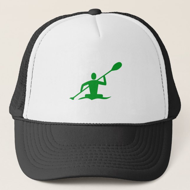 Kayaking - Grass Green Trucker Hat (Front)