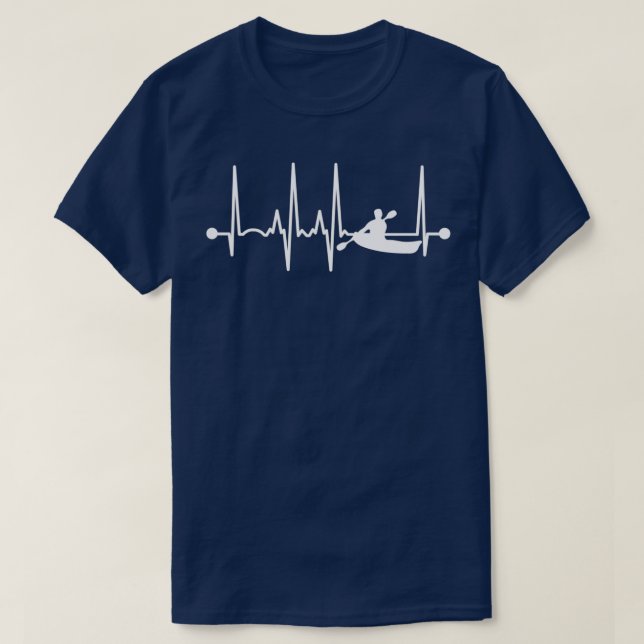 Kayaking Heartbeat 4  T-Shirt (Design Front)