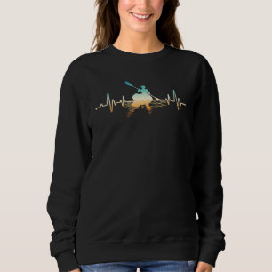 Kayaking Heartbeat Kayak Boat Kayaker Canoe Paddl Sweatshirt