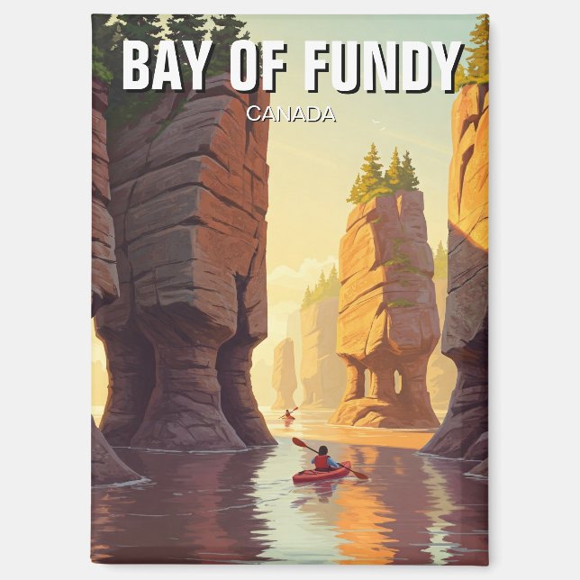 Kayaking in Bay of Fundy Nova Scotia Canada Magnet (Front)