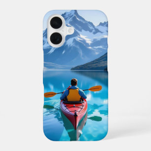  Kayaking in Mountains Personalised iPhone 16 Case