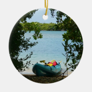 Kayaking in St. Thomas US Virgin Islands Ceramic Tree Decoration