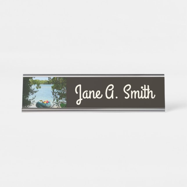 Kayaking in St. Thomas US Virgin Islands Desk Name Plate (Front)
