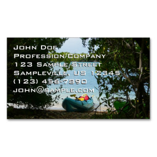 Kayaking in St. Thomas US Virgin Islands Magnetic Business Card