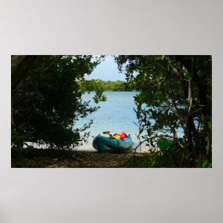 Kayaking in St. Thomas US Virgin Islands Poster