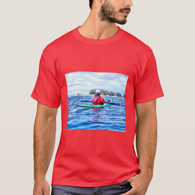 Kayaking in the Baranof Islands in Alaska Oversize T-Shirt (Front)