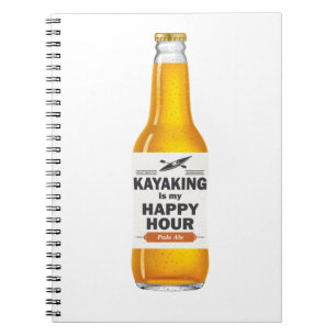 Kayaking Is My Happy Hour Spiral Notebook