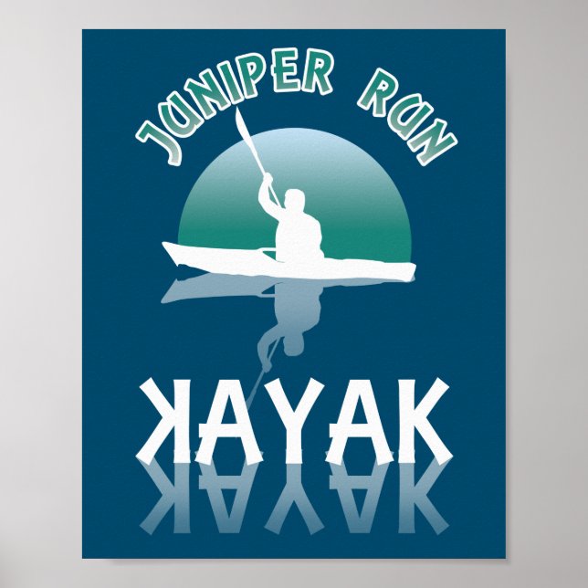 Kayaking Juniper Run - Kayak Poster (Front)