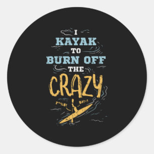Kayaking Kayaker Classic Round Sticker
