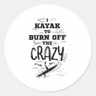 Kayaking Kayaker Classic Round Sticker