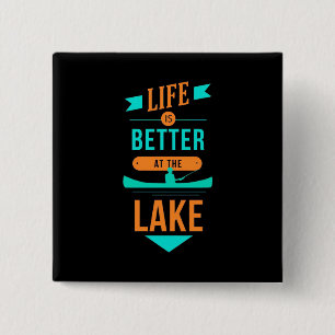 Kayaking Life Is Better At The Lake 15 Cm Square Badge