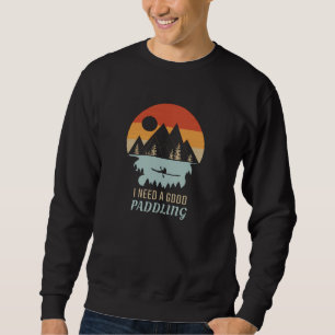 Kayaking Mountains Retro Sweatshirt