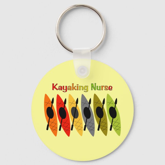 Kayaking Nurse T-Shirts and Gifts Key Ring (Front)