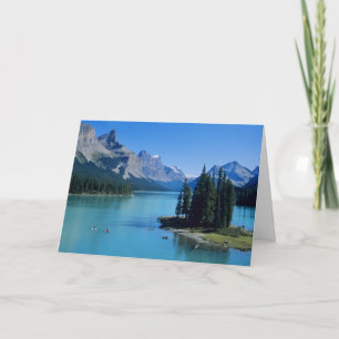 Kayaking on Maligne Lake at Spirit Island Card