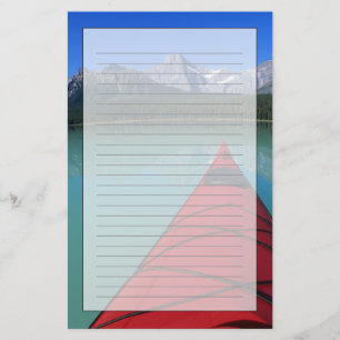 Kayaking on Waterfowl Lake below Howse Peak Stationery