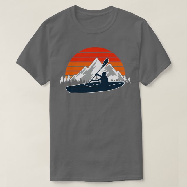 Kayaking Paddle Rowing T-Shirt (Design Front)