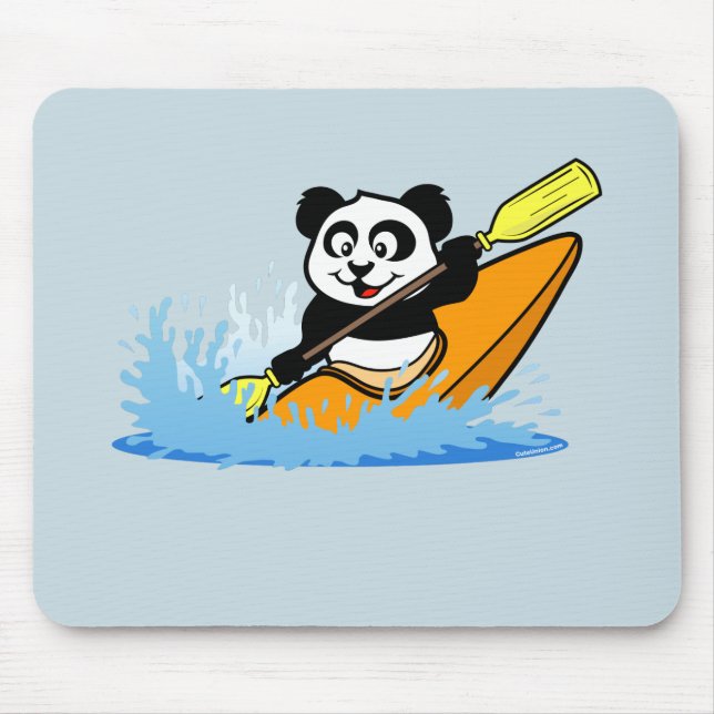 Kayaking Panda Mouse Pad (Front)