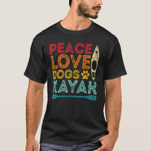 Kayaking   Peach Love Dogs Kayak T-Shirt