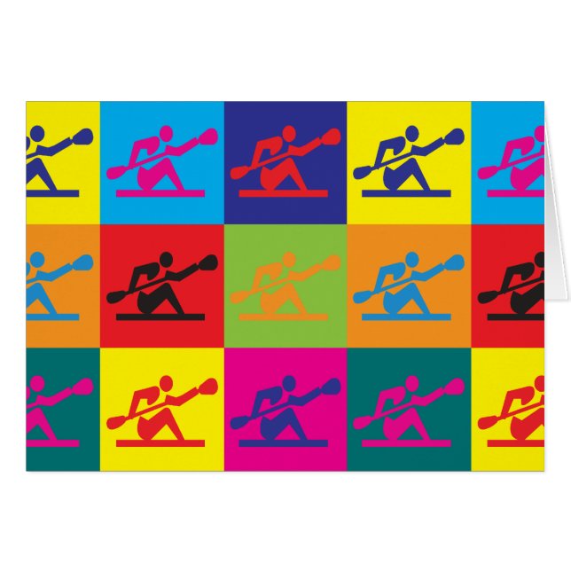Kayaking Pop Art (Front Horizontal)