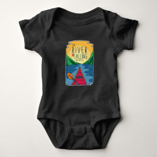 Kayaking - River Is Calling And I Must Go Baby Bodysuit