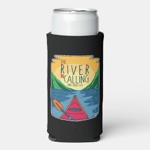 Kayaking - River Is Calling And I Must Go Seltzer Can Cooler