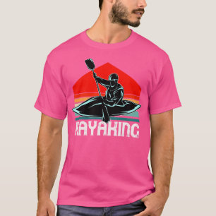 Kayaking River Paddle Boating Vintage Kayaker T-Shirt