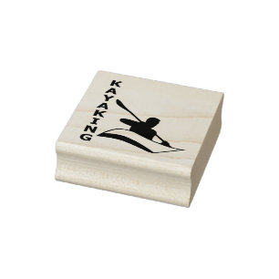 Kayaking Rubber Stamp