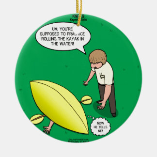 Kayaking Skills Ceramic Tree Decoration