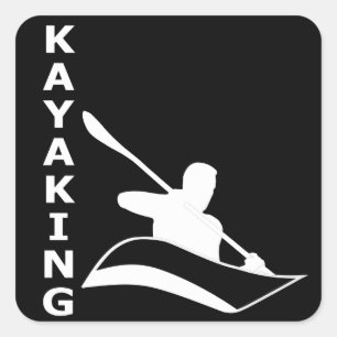 Kayaking Square Sticker