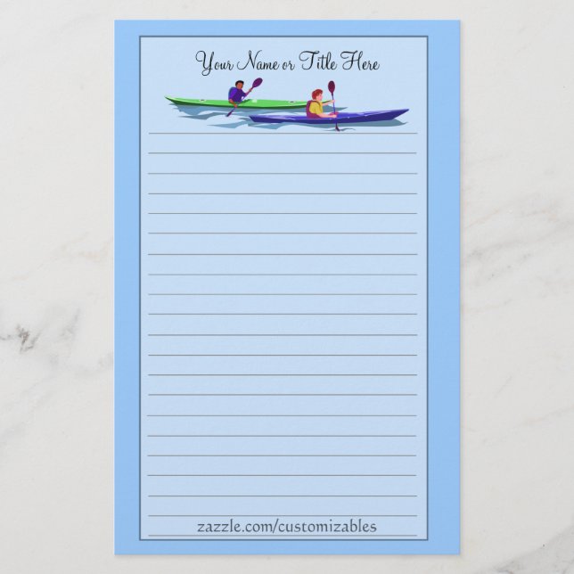 Kayaking Stationery (Front)