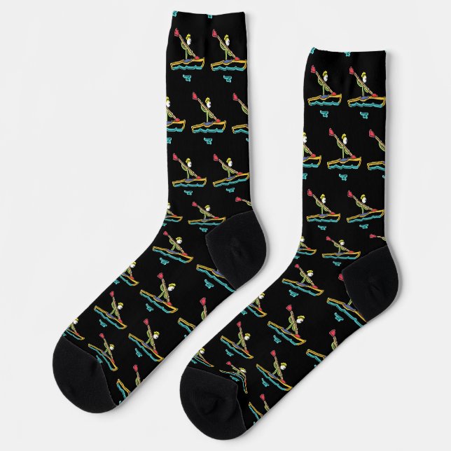 Kayaking Stickman Socks (Left)