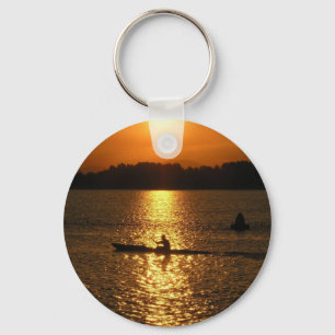 Kayaking Sunset Key Ring