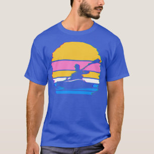 Kayaking Vaporwave Silhouette Canoeing Kayak Canoe T-Shirt