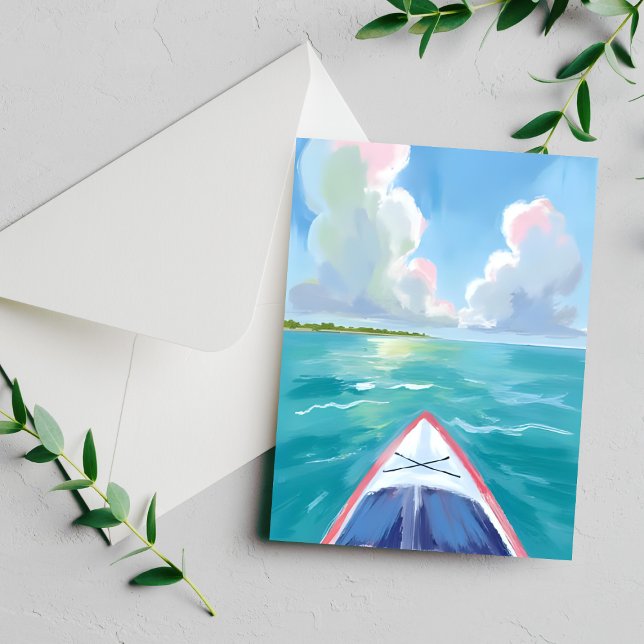 Kayaking Watercolor Postcard (Creator Uploaded)