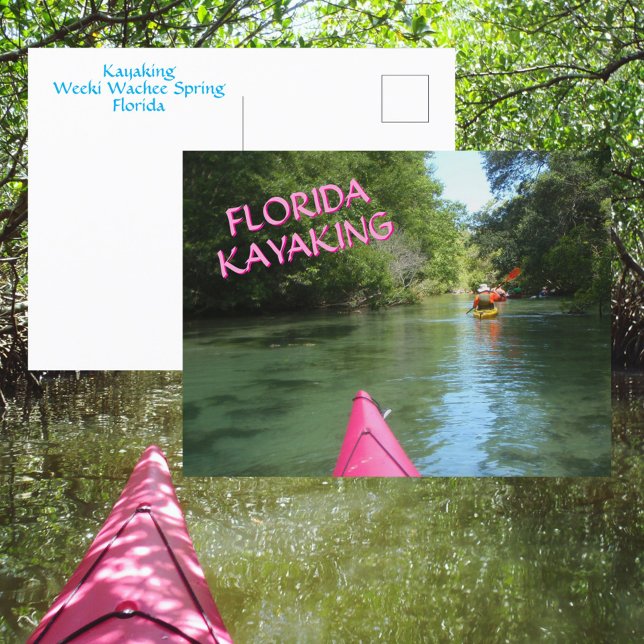 Kayaking Weeki Wachee Spring Florida Adventure Postcard (Creator Uploaded)