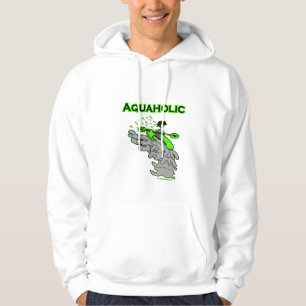 Kayaking Whitewater Silhouette Hoodie