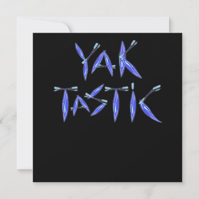 Kayaking Yaktastic Minimalistic Invitation (Front)