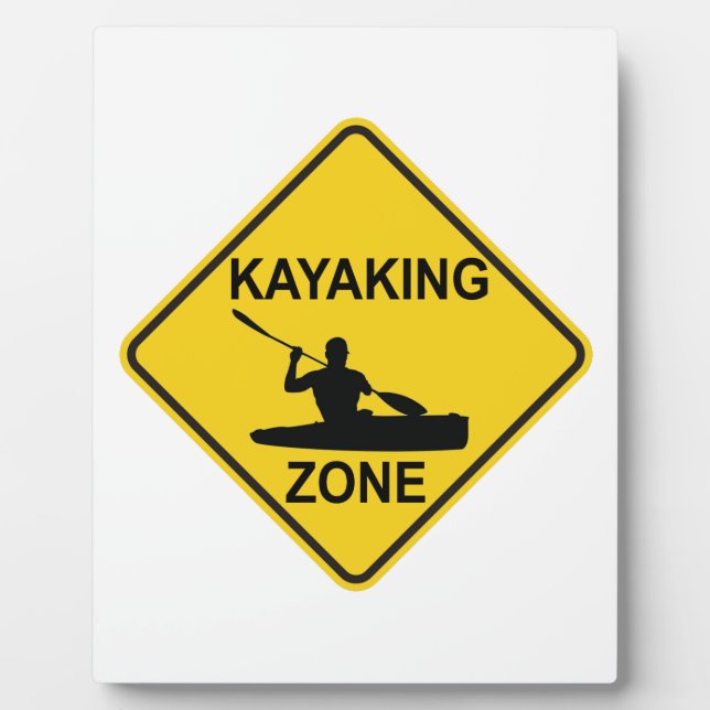 Kayaking Zone Road Sign Plaque (Front)