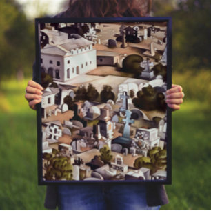 Kayakoy Fethiye Deserted Town Geometric Art  Poster