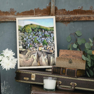 Kayakoy Historical Settlement Geometric Art Canvas Print