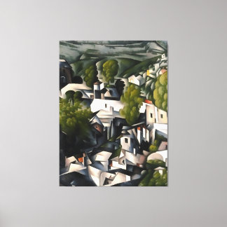 Kayakoy Village Greek Houses Abstract Art Canvas Print