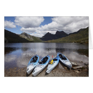 Kayaks, Cradle Mountain and Dove Lake, Cradle