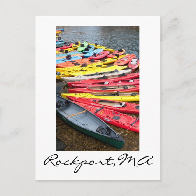 Kayaks in Rockport,MA Postcard (Front)